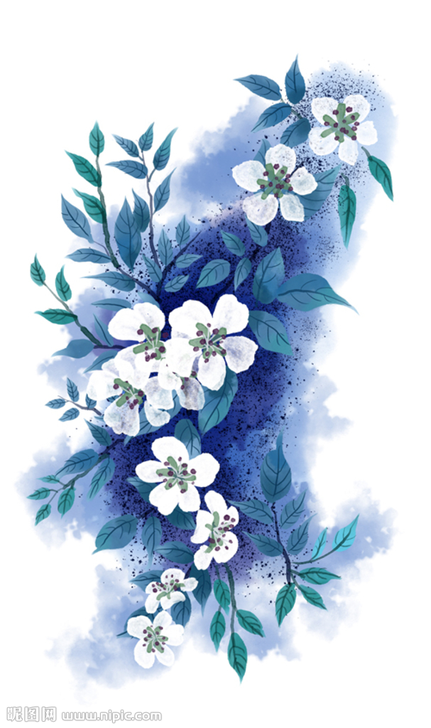 手绘水彩花卉图片